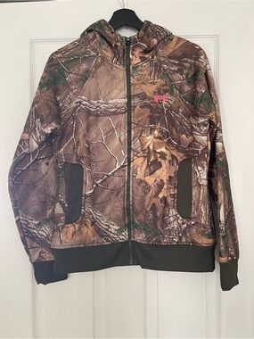 Under Armour Realtree Camo Hoodie with Pink Logo Accent